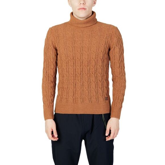 Gianni Lupo Other - Gianni Lupo Brown Synthetic Men's Turtleneck